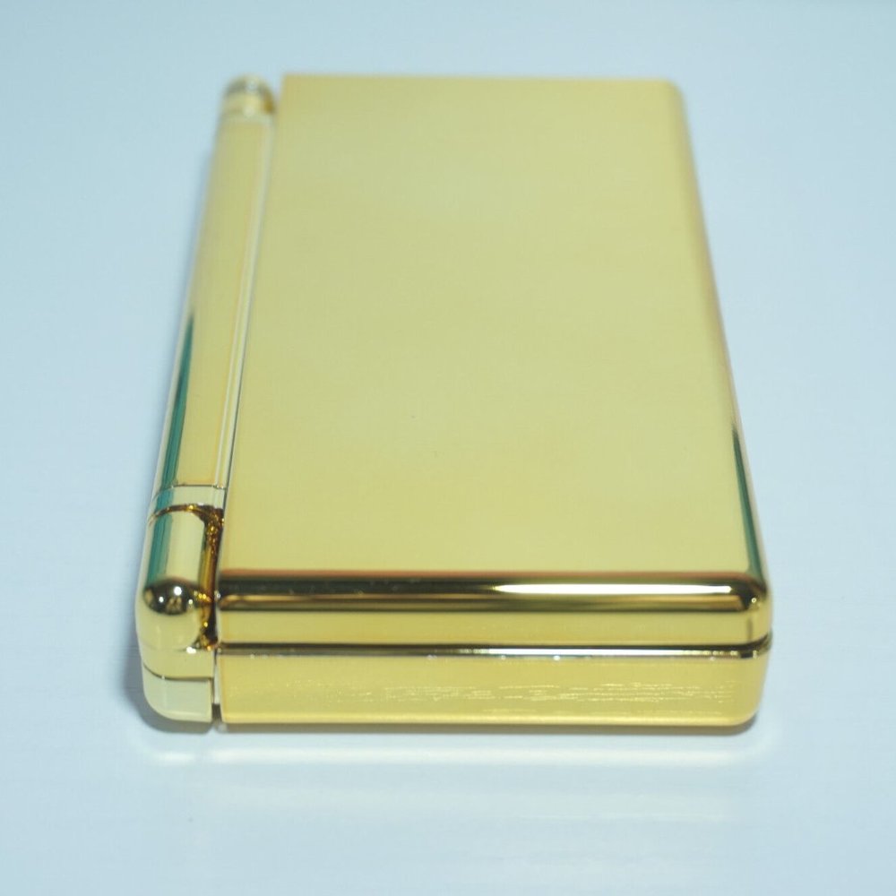Nintendo DS Lite Shiny Glossy Metallic 24K Gold Handheld Game System w/ Charger - Picture 7 of 9